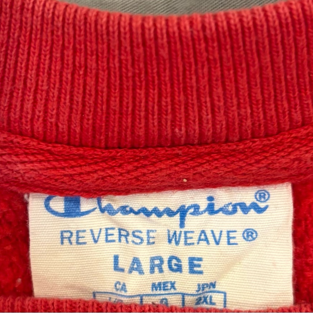 Champion Red Reverse Weave Pullover - image 3